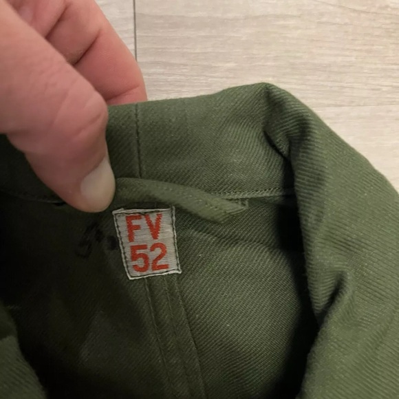 Vintage 60s 70s Swedish Military Three Crown Field Jacket  Work Shirt - Picture 4 of 7